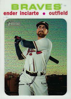 2020 Topps Heritage - Chrome Exclusives White Refractor #THC-33 Ender Inciarte Front