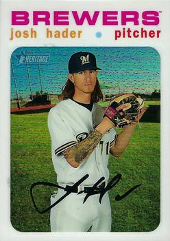 2020 Topps Heritage - Chrome Exclusives White Refractor #THC-87 Josh Hader Front