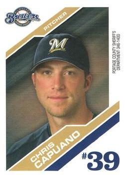 2006 Milwaukee Brewers Police - Portage County Sheriff's Department 346-1400 #NNO Chris Capuano Front