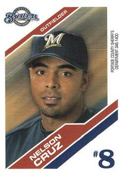 2006 Milwaukee Brewers Police - Portage County Sheriff's Department 346-1400 #NNO Nelson Cruz Front