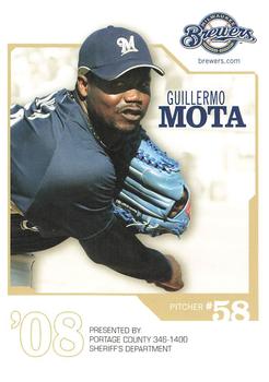 2008 Milwaukee Brewers Police - Portage County Sheriff's Department #NNO Guillermo Mota Front