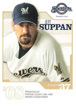 2008 Milwaukee Brewers Police - Portage County Sheriff's Department #NNO Jeff Suppan Front