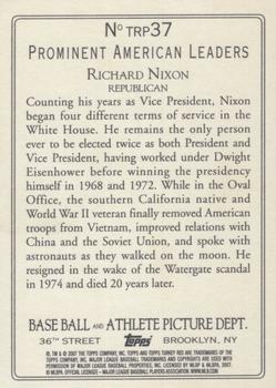 2007 Topps Turkey Red - Prominent American Leaders #TRP37 Richard Nixon Back