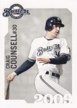 2009 Milwaukee Brewers Police - City of Waukesha Police Dept. and Waukesha Sports Cards #NNO Craig Counsell Front