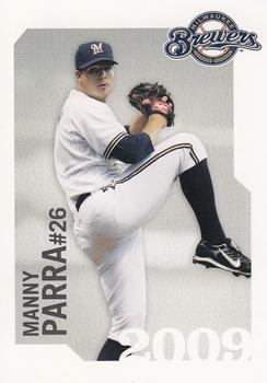 2009 Milwaukee Brewers Police - City of Waukesha Police Dept. and Waukesha Sports Cards #NNO Manny Parra Front