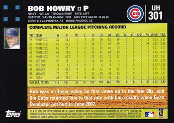 2007 Topps Updates & Highlights - 1st Edition #UH301 Bob Howry Back