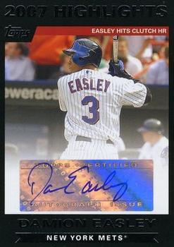 2007 Topps Updates & Highlights - 2007 Highlights Autographs #HADE Damion Easley Front