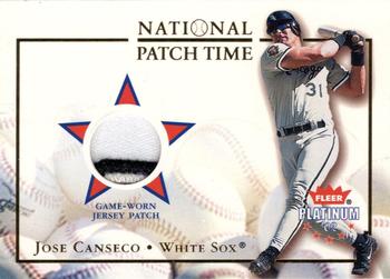 2002 Fleer Platinum - National Patch Time #NNO Jose Canseco Front