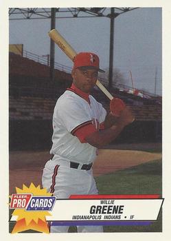 1993 Fleer ProCards Indianapolis Indians SGA #1495 Willie Greene Front