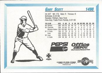 1993 Fleer ProCards Indianapolis Indians SGA #1498 Gary Scott Back