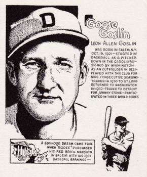 1976 Midwest Sports Collectors Convention Detroit Tigers #NNO Goose Goslin Front