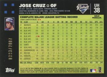 2007 Topps Updates & Highlights - Gold #UH38 Jose Cruz Back