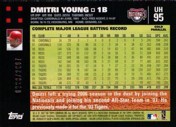 2007 Topps Updates & Highlights - Gold #UH95 Dmitri Young Back