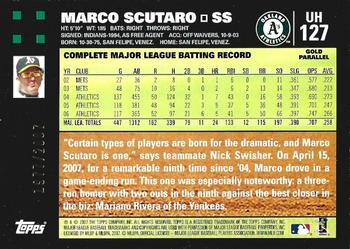 2007 Topps Updates & Highlights - Gold #UH127 Marco Scutaro Back