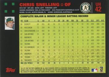 2007 Topps Updates & Highlights - Red Back #UH42 Chris Snelling Back