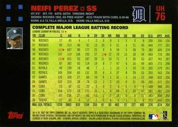 2007 Topps Updates & Highlights - Red Back #UH76 Neifi Perez Back