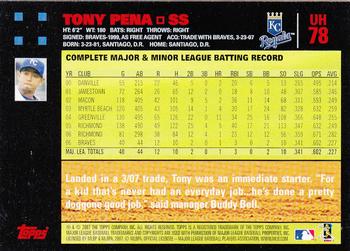 2007 Topps Updates & Highlights - Red Back #UH78 Tony Pena Back
