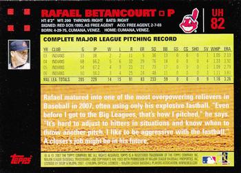 2007 Topps Updates & Highlights - Red Back #UH82 Rafael Betancourt Back
