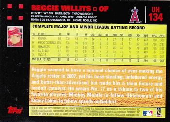 2007 Topps Updates & Highlights - Red Back #UH134 Reggie Willits Back