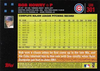2007 Topps Updates & Highlights - Red Back #UH301 Bob Howry Back