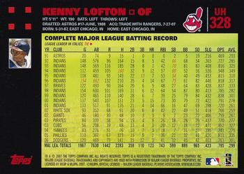 2007 Topps Updates & Highlights - Red Back #UH328 Kenny Lofton Back