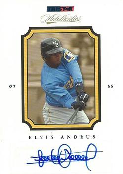2007 TriStar Autothentics - Autographs Blue #32 Elvis Andrus Front