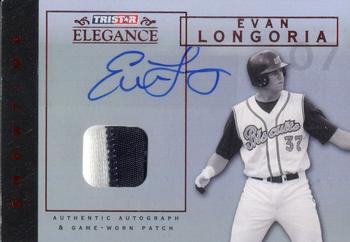 2007 TriStar Elegance - Showtime Game Used Patch Autographs 25 #EL Evan Longoria Front