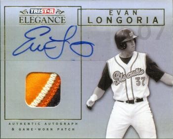 2007 TriStar Elegance - Showtime Game Used Patch Autographs 5 #ST-EL Evan Longoria Front