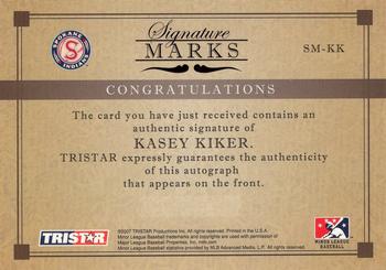 2007 TriStar Elegance - Signature Marks #SM-KK Kasey Kiker Back
