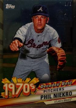 2020 Topps - Decades' Best Chrome Superfractor (Series One) #DBC-40 Phil Niekro Front