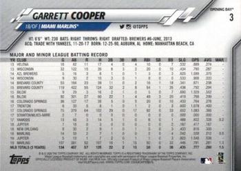 2020 Topps Opening Day - Opening Day Edition Blue Foil #3 Garrett Cooper Back