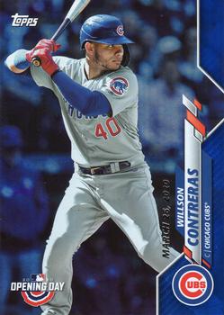 2020 Topps Opening Day - Opening Day Edition Blue Foil #24 Willson Contreras Front