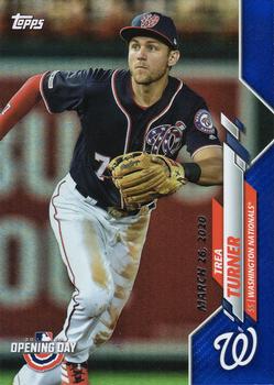 2020 Topps Opening Day - Opening Day Edition Blue Foil #35 Trea Turner Front