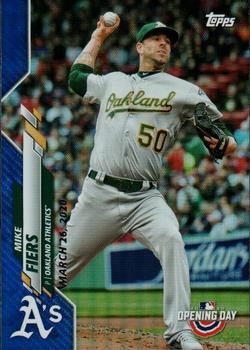 2020 Topps Opening Day - Opening Day Edition Blue Foil #58 Mike Fiers Front