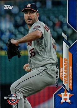 2020 Topps Opening Day - Opening Day Edition Blue Foil #65 Justin Verlander Front