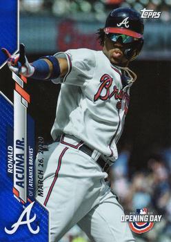 2020 Topps Opening Day - Opening Day Edition Blue Foil #67 Ronald Acuna Jr. Front