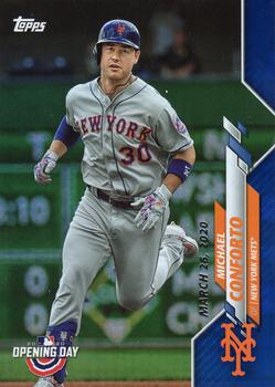 2020 Topps Opening Day - Opening Day Edition Blue Foil #80 Michael Conforto Front
