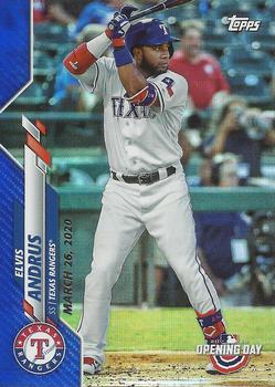 2020 Topps Opening Day - Opening Day Edition Blue Foil #85 Elvis Andrus Front