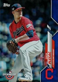 2020 Topps Opening Day - Opening Day Edition Blue Foil #92 Zach Plesac Front