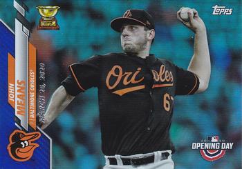 2020 Topps Opening Day - Opening Day Edition Blue Foil #100 John Means Front