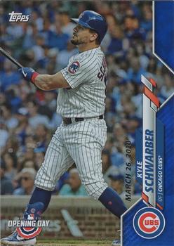 2020 Topps Opening Day - Opening Day Edition Blue Foil #143 Kyle Schwarber Front
