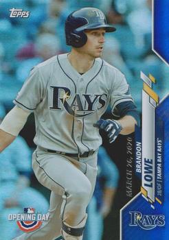 2020 Topps Opening Day - Opening Day Edition Blue Foil #165 Brandon Lowe Front