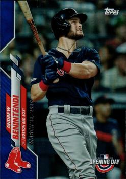 2020 Topps Opening Day - Opening Day Edition Blue Foil #166 Andrew Benintendi Front