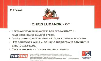 2007 TriStar Prospects Plus - Protential #PT-CL2 Chris Lubanski Back