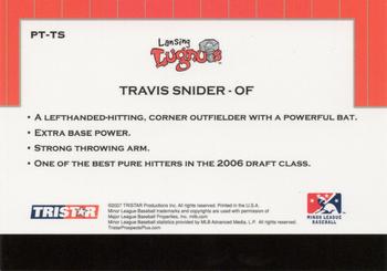2007 TriStar Prospects Plus - Protential #PT-TS Travis Snider Back