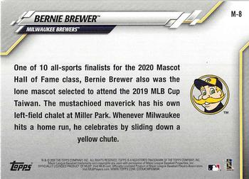 2020 Topps Opening Day - Mascots #M-8 Bernie Brewer Back