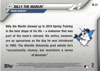 2020 Topps Opening Day - Mascots #M-21 Billy the Marlin Back