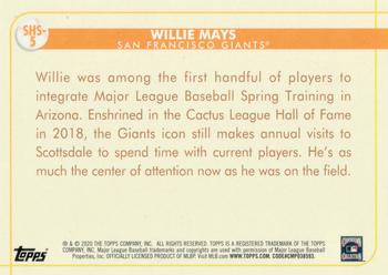 2020 Topps Opening Day - Spring Has Sprung #SHS-5 Willie Mays Back