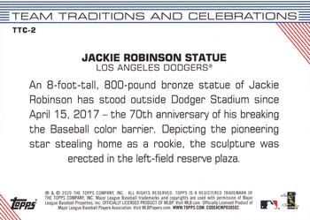 2020 Topps Opening Day - Team Traditions and Celebrations #TTC-2 Jackie Robinson Statue Back