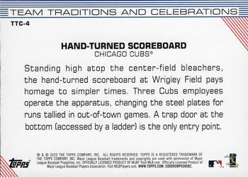 2020 Topps Opening Day - Team Traditions and Celebrations #TTC-4 Hand-turned Scoreboard Back